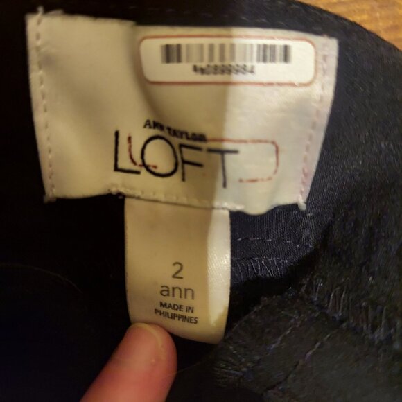 LOFT womens/ ladies pants size 2, Charcoal/ Black - Picture 2 of 2
